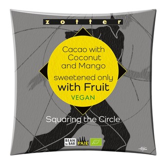 Zotter Bio kokosová čokoláda s mangem slazená ovocem, 70 g