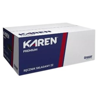 KAREN Premium Papírové ručníky ZZ bílé, 25 x 23, 2 vr, celulóza, 3000 ks