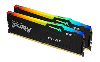 KINGSTON DIMM DDR5 32GB (Kit of 2) 6000MT/s CL30 Non-ECC FURY Beast RGB XMP, Černá