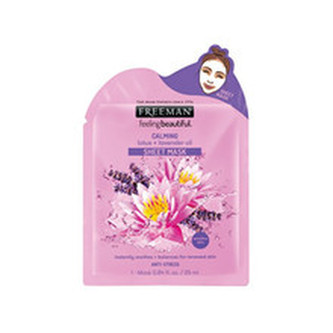 Freeman Zklidňující látková maska Lotos a levandulový olej (Calming Sheet Mask) 25 ml woman
