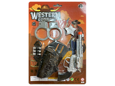 Western set - kolt klapací 19cm s pouzdrem a doplňky 5ks na kartě