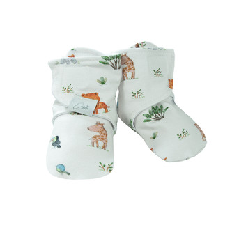 Capáčky barefoot bavlna Safari; Barva: bílá; Velikost: 1 - délka stélky: 11 cm