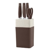 HOME ELEMENTS-HR Sada nožů - 7 ks, barva hnědá