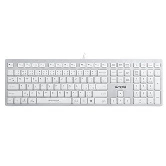 A4tech FX50, kancelářská nízkoprofilová klávesnice, CZ, bílá