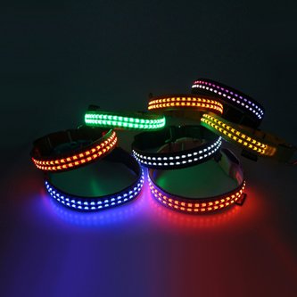 Reedog luminous USB svíticí obojek pro malé, střední a velké psy-Modrá S