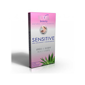 Victoria Beauty Depilační voskové pásky na tělo a nohy Sensitive (Body & Legs Waxing Strips) 20 ks unisex