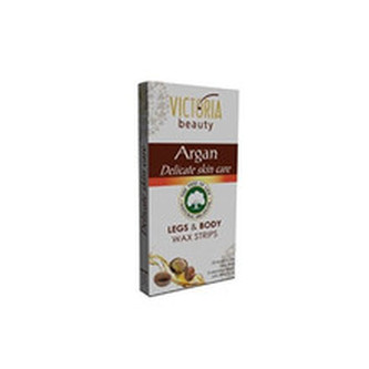 Victoria Beauty Depilační voskové pásky s arganovým olejem na nohy a tělo (Legs & Body Wax Strips) 20 ks unisex