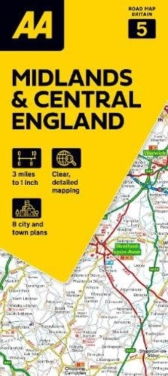AA Road Map Midlands & Central England AA Road Map Midlands & Central England