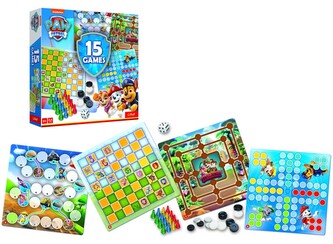 Sada 15 her Tlapková patrola/Paw Patrol společenká hra v krabici 24,5x24,5x6cm