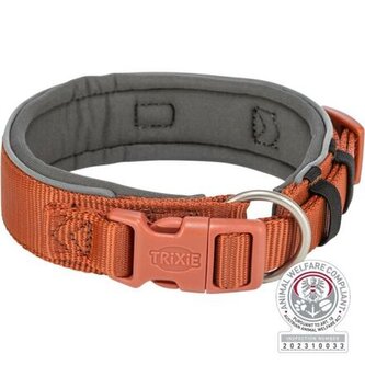 PREMIUM obojek EXTRA široký, rezavá/grafit - L-XL: 53-62 cm/50 mm