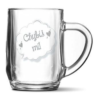 Půllitr Chybíš mi: 0,5