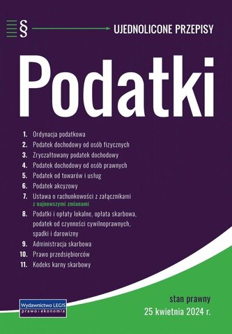 Podatki - ujednolicone przepisy - 25.04.2024