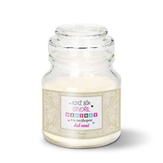 Svíčka Když Bůh stvořil maminky: 120 g