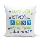 Polštář Když Bůh stvořil syny: 40x40 cm