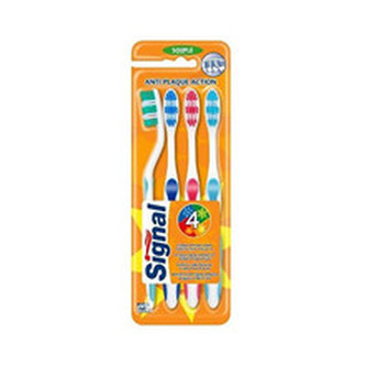 Signal Měkký zubní kartáček Anti-Plaque 4 ks unisex