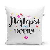 Polštář Nejlepší dcera: 40x40 cm
