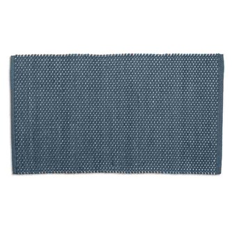 KELA Koupelnová předložka Miu směs bavlna/polyester kouřově modrá 80,0x50,0x1,0cm