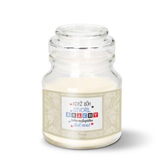 Svíčka Když Bůh stvořil bráchy: 120 g