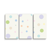 Obraz - 3-dílný Tříbarevné puntíky: 120x80 cm