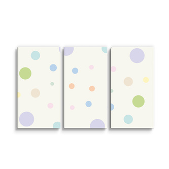 Obraz - 3-dílný Tříbarevné puntíky: 120x80 cm
