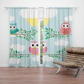 Závěs Sovičky: 2ks 140x250cm