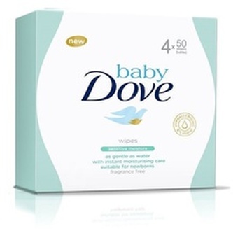 Dove Vlhčené ubrousky Sensitive Baby 4 x 50 ks child