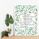 Dárková cedulka Rodina 2: 30x40 cm