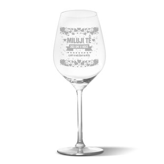 Sklenička na víno Miluji Tě 365 dní v roce: 49 cl
