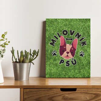 Dárková cedulka Milovník psů: 30x40 cm