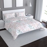 Povlečení Růžové a modré lístky: 140x200 / 90x70