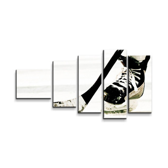 Obraz - 5-dílný Lední hokej: 100x60 cm