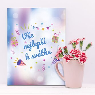 Dárková cedulka Vše nejlepší k svátku 2: 30x40 cm
