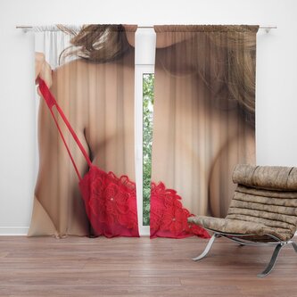 Závěs Dekolt ženy: 2ks 140x250cm