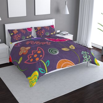 Povlečení Nakreslené květiny: 140x200 / 90x70 Povlečení Nakreslené květiny: 140x200 / 90x70