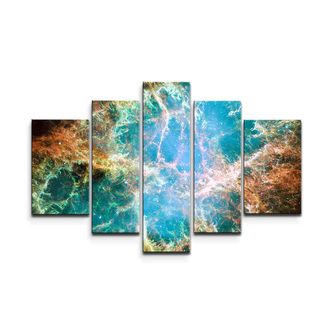 Obraz - 5-dílný Vesmírná abstrakce: 125x90 cm