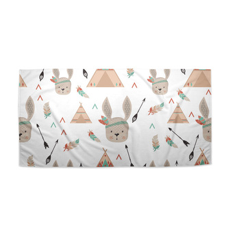 Ručník Zajíci u stanu: 50x100 cm