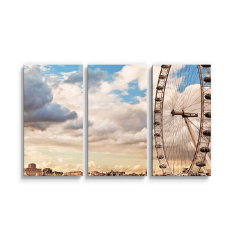 Obraz - 3-dílný London eye: 120x80 cm