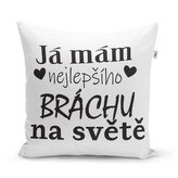Polštář Já mám nejlepšího bráchu na světě: 40x40 cm
