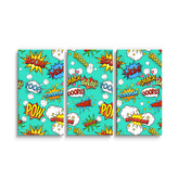 Obraz - 3-dílný Komiks: 120x80 cm