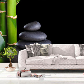 Tapeta Bambus a kameny: 125x75 cm