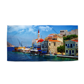 Ručník Domky na pobřeží: 70x140 cm Ručník Domky na pobřeží: 70x140 cm