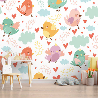 Tapeta Oblak s ptáčky: 336x220 cm