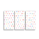 Obraz - 3-dílný Různě barevné puntíky : 120x80 cm