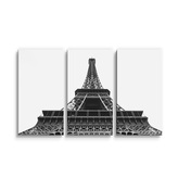 Obraz - 3-dílný Eiffel Tower 4: 120x80 cm