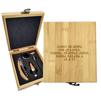 Dárková sada na víno Domov 3: 147×168×49 mm