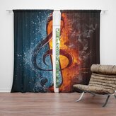 Závěs Ohnivý klíč: 2ks 140x250cm