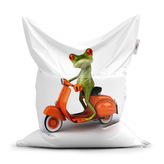 Sedací vak Žába na motorce: 150x100 cm