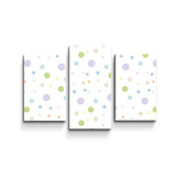Obraz - 3-dílný Barevné puntíky: 75x50 cm