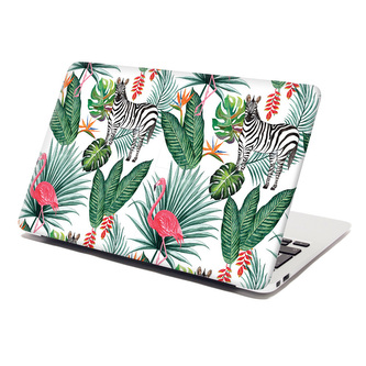 Samolepka na notebook Zebra a Plameňák: 29x20 cm