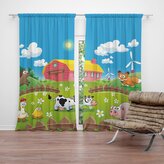 Závěs Farma: 2ks 140x250cm